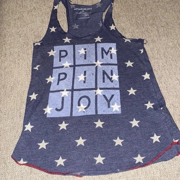 Pimpin Joy Stars 4th of July Tank XS - C - Picture 1 of 3
